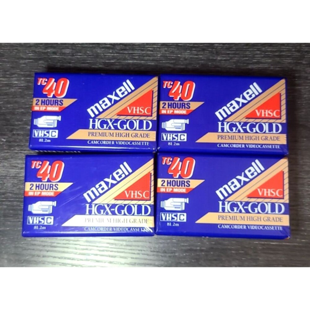 MAXELL  TC-40 VHS-C 4x Camcorder Blank Tapes USA HGX-GOLD - NEW FACTORY SEALED